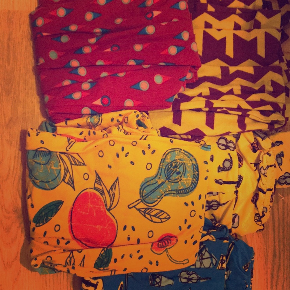 LulaRoe leggings lot -one size-7 pairs